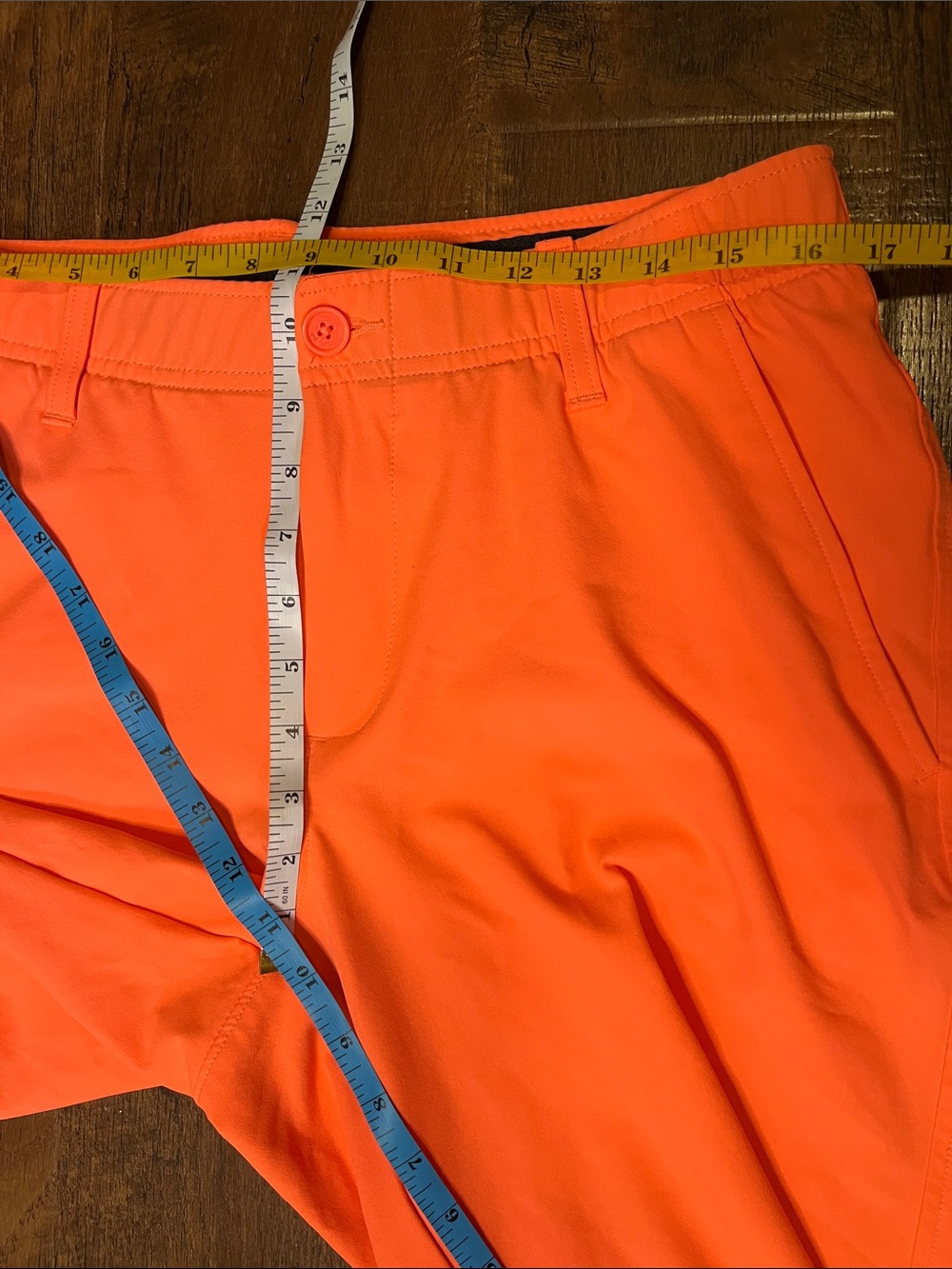 Under Armour Men's Bright Coral Athletic Shorts - Picture 4 of 4